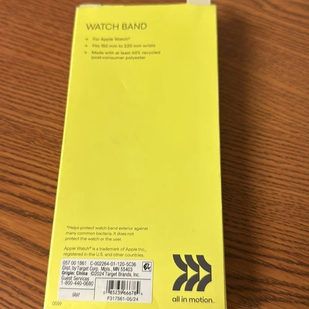 All In Motion Apple Watch Nylon Band 42/44/45/49MM Gray
